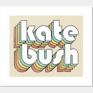 Kate Bush - Retro Rainbow Letters Posters and Art